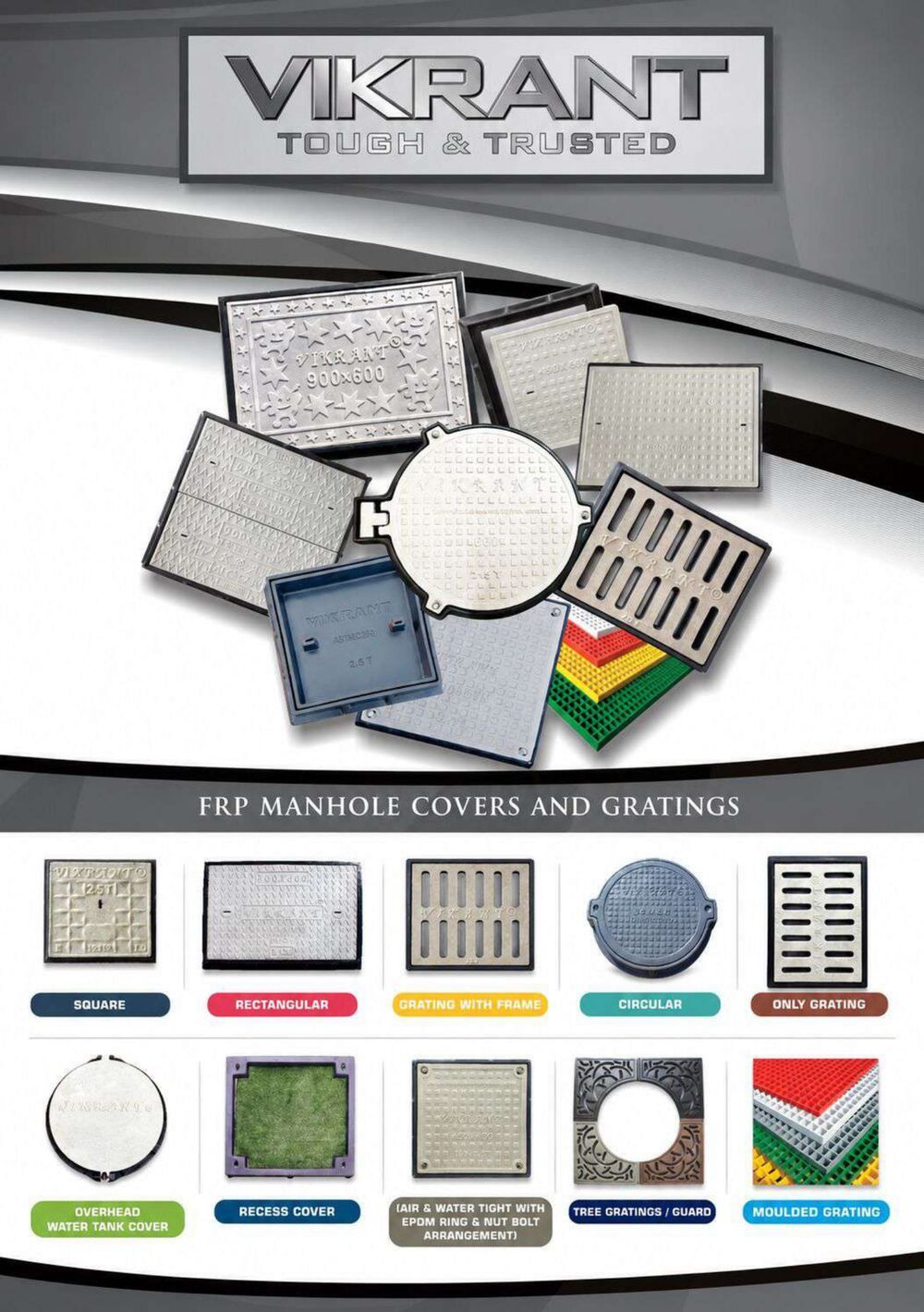 Vikrant FRP Manhole Covers and Gratings